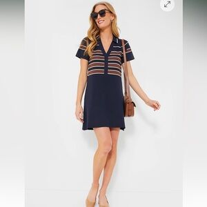$128 Tuckernuck Midnight Cacao Wright Polo Dress